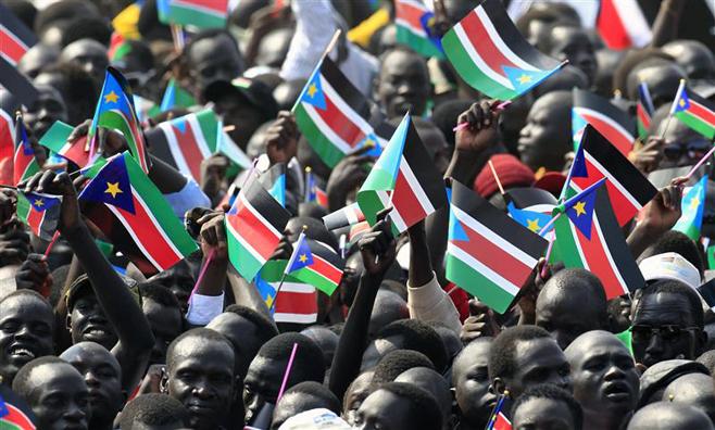 south Sudanese celebrating independence anniversary  